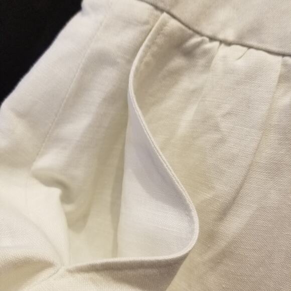 Larry Levine A- line Vintage Linen White Skirt Lightweight Comfortable Size 12 - Picture 5 of 9